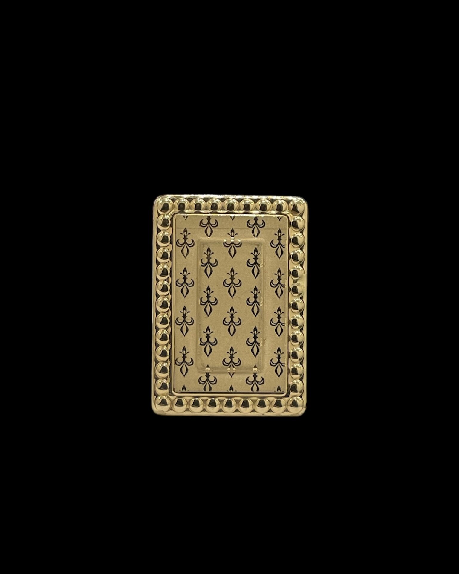 Chevalière Biscuit Rectangle Fleur de Lys Mat – Image 2